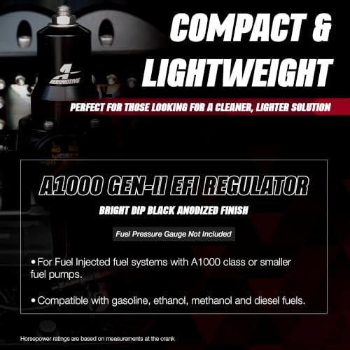 Aeromotive A1000 Gen-II EFI Fuel Pressure Regulator - Adjustable - 13139