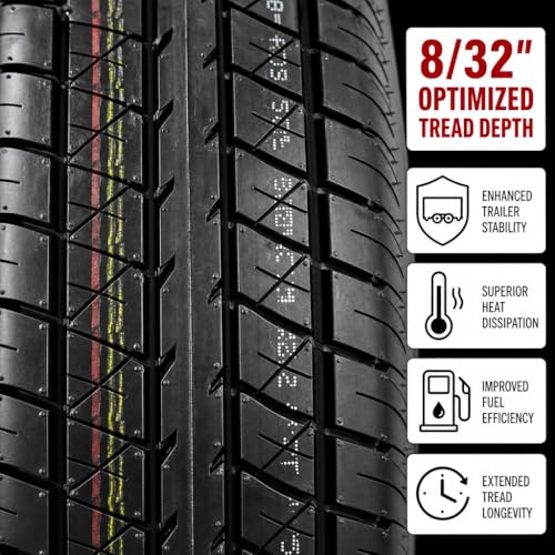 eCustomrim Radial Trailer Tire Rim Assembly ST205/75R14 14 Inch Aluminum