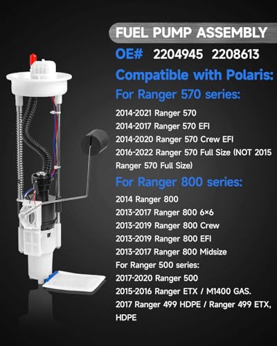Fuel Pump Assembly for Polaris Ranger 570 800 Crew EFI 500 ETX
