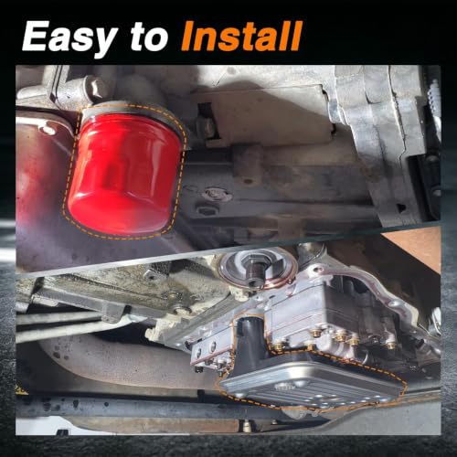 Automatic Transmission Fluid Filter Kit Shallow Pan Internal Filter & Spin-On External Filter Compatible with GMC Sierra Chevrolet Silverado 2500HD 3500 HD 6.6L Replace # 29537965 29539579
