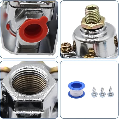 12-803 Fuel Pressure Regulator 4.5-9 PSI, 3/8 Inch NPT Ports, Compatible with Holley 12-803, Replacement for Car & Small Engine