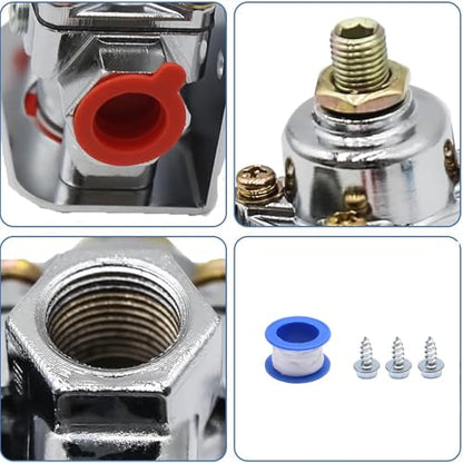 12-803 Fuel Pressure Regulator 4.5-9 PSI, 3/8 Inch NPT Ports, Compatible with Holley 12-803, Replacement for Car & Small Engine