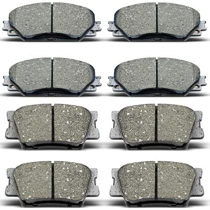 Front Rear Ceramic Brake Pads 8 Pieces Set fit for 2010-2012 Lexus HS250h,for 2006-2012 TOYOTA RAV4,for 2013-2018 TOYOTA RAV4 LE