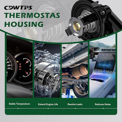 CDWTPS 902852 Engine Coolant Thermostat Housing Assembly fit for DODGE&JEEP - size: 5184651ah