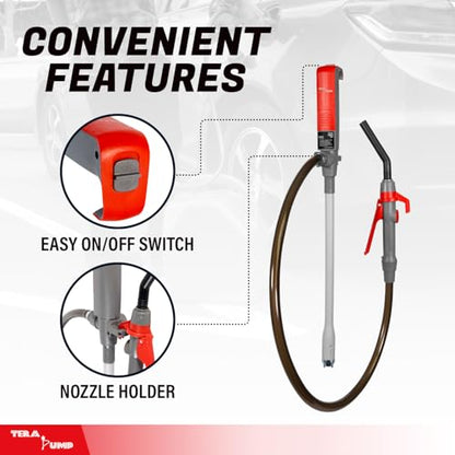 TERA PUMP Fuel Transfer Pump w/Quick Flow Control Nozzle - style: 3.25 ft Stick Pump (D)