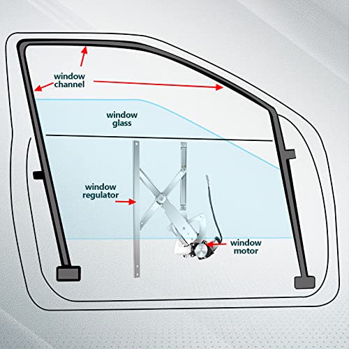FINDAUTO Power Window Regulator fit for 1991-2001 for Ford for Explorer - size: Front Left