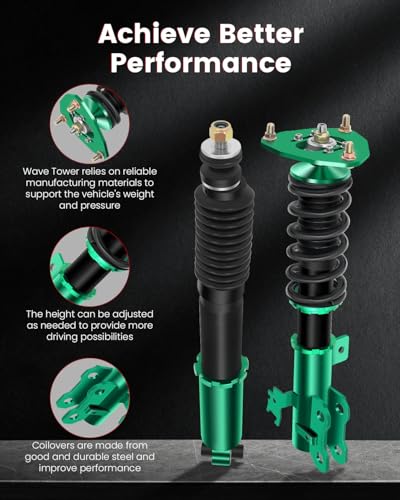 cciyu Coilover Suspension Shock Absorbers fit 2016 for Scion tC