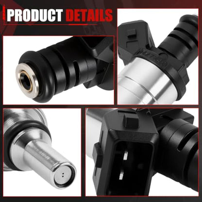 13537546244 Fuel Injector Set of 6 Compatible with 2001-2006 325ci 2.5L - color: QMP-I02F0127