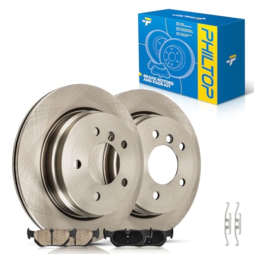 PHILTOP Rear Brake Pads and Rotors for BMW 328i xDrive 2009-2013, BMW X1 2013-2015, BMW 328i 2007-2013, BMW 328xi 2007-2008, Vented Brakes and Rotors (11.81inch, 300MM) - size: BMW X1 2013-2015 - Rear 34317-300mm