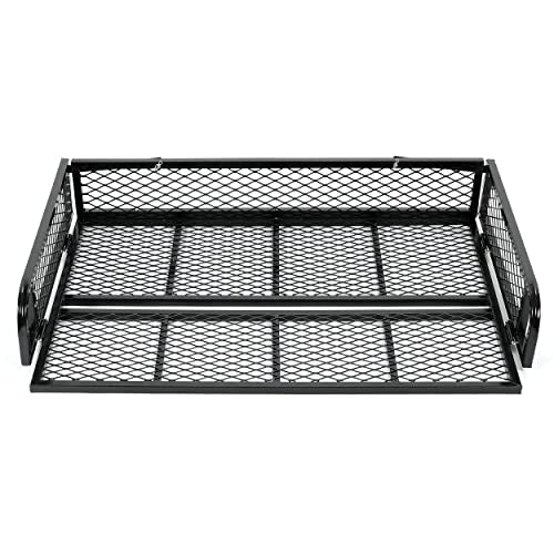 HECASA Universal Rear Cargo Basket Compatible with ATV Storage Rack Cargo Carrier Steel