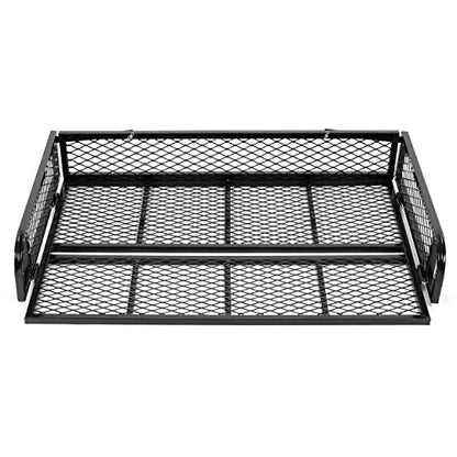 HECASA Universal Rear Cargo Basket Compatible with ATV Storage Rack Cargo Carrier Steel
