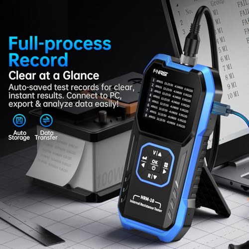 FNIRSI HRM-10 Precision Voltage Internal Resistance Battery Tester - size: HRM-10 Plus