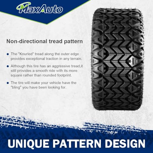 MaxAuto AT23X10.50-12 Hilly Lawn ATV Tires,23x10.5x12 Tire Replacement for All Trail Rear Tire,Lawn Mower Tractor,Golf Cart Turf,4-Ply Tubeless,2 Pack - size: 23X10.5-12