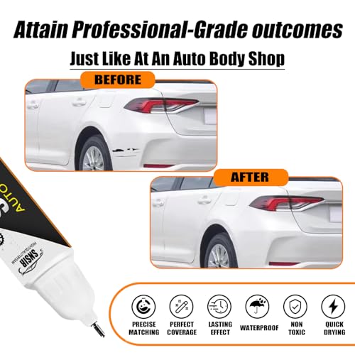 Car Touch up Paint(040 Super White/Ice Cap) Compatible with Toyota, Car Paint Pen Scratch Repair Two-In-One Touch Up Paint, Premium Car Scratch Remover for Deep Scratches - color: Ice Cap/Super White(040) for 2024 RAV4/2024 RAV4 Hybrid/2024 RAV4 Prime/202