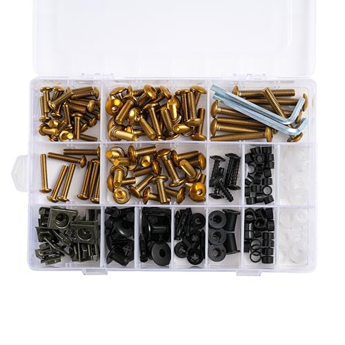 Fairing Bolt Kit for Honda CBR1000RR 2004-2011 Body Kits Screws Nuts-Gold - color: Gold