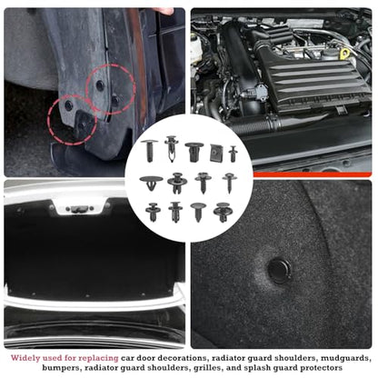 Car Retainer Clips & Fasteners Kit – 33 Universal Sizes Nylon Bumper, Fender Rivets, Door Panel Clips, and Plastic Rivets with 10 Cable Ties and Removal Tool for Toyota, Ford (2080pcs) - style: 2080pcs