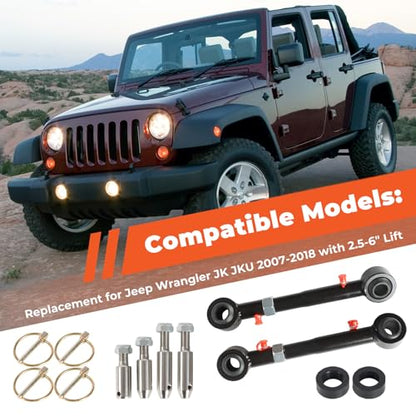 labwork 2.5-6 Inch Lifts Front Sway Bar Links Replacment for JK 2007-2018