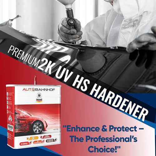 AB-CC2200 2K HS Clear Coat Premium & AB-HD1100 2K UV HS Hardener Fast (Kit) – High-Gloss Automotive Clear Coat | Fast-Drying & Fuel-Resistant | Ideal for Collision Repair - color: 2K HS Clear Coat Premium & 2K UV HS Fast Hardener