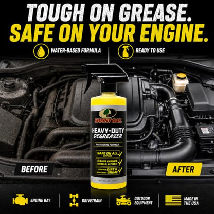 Mossy Oak Heavy-Duty Degreaser - Fast-Acting Citrus, Engines & Tires, 16 oz