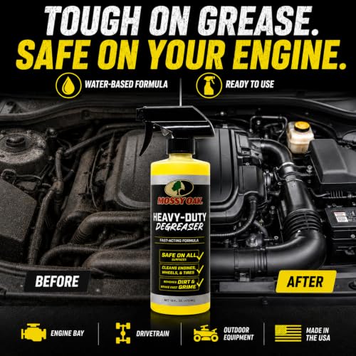 Mossy Oak Heavy-Duty Degreaser - Fast-Acting Citrus, Engines & Tires, 16 oz