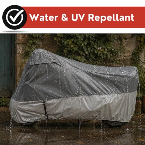 Dowco Guardian 26037-00 UltraLite Plus Water Resistant Indoor/Outdoor Motorcycle Cover: Grey, X-Large
