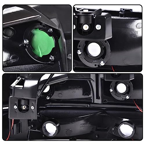 G-PLUS LED DRL Headlights Fit Chevy Silverado 1999 2000 2001 2002 - size: [LED Smoky] 1999-2002 Silverado
