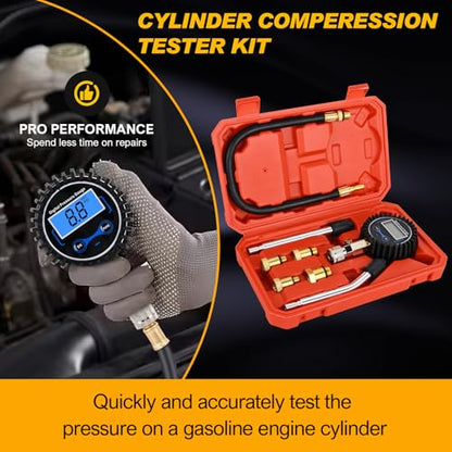 Nilight Compression Tester Kit, Digital Engine Compression Gauge - color: Digital