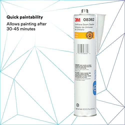 3M Urethane Seam Sealer, 08362, Gray, 310 mL/10.5 fl oz Cartridge - color: Gray, size: 310 Milliliter, style: Cartridge