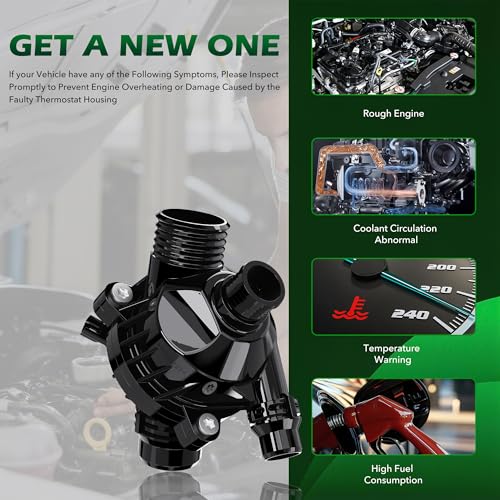 CDWTPS 902-816 Engine Coolant Thermostat Housing Assembly fit for BMW - size: 902-816