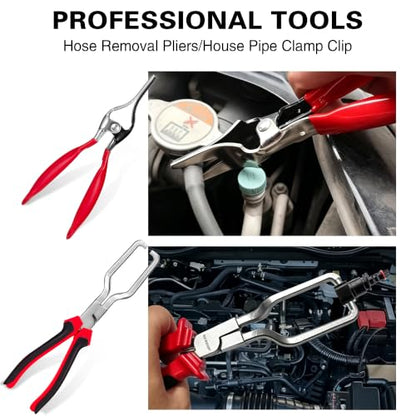 17-Piece Hose Clamp Pliers for Automotive Use - color: 17 Red