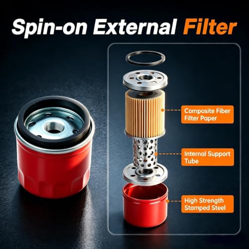 Automatic Transmission Fluid Filter Kit Shallow Pan Internal Filter & Spin-On External Filter Compatible with GMC Sierra Chevrolet Silverado 2500HD 3500 HD 6.6L Replace # 29537965 29539579