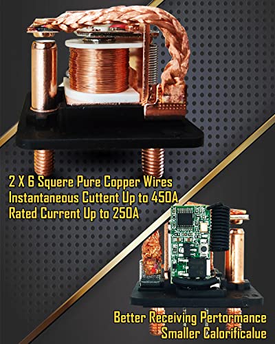 Remote Battery Disconnect Switch 12v, Kill Switch for Car Truck, Anti-Theft - color: 250A Standard