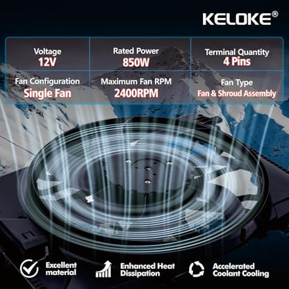 KELOKE Engine Radiator Cooling Fan Assembly Compatible with Mercedes-Benz - size: 211500229380