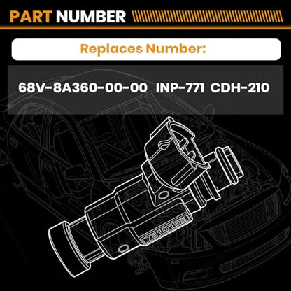 Fuel Injectors INP-771 Compatible with Yamaha Chevy Chrysler Dodge - size: INP-771 4P