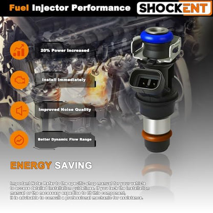 17113553 Upgraded 4.8L/5.3L/6.0L Fuel Injectors Fit for:-Chevy Silverado 1500 2001-2006, Tahoe 2000-2006; for:-GMC Sierra 1500 2000-2006; for:-Cadillac Escalade 2002-2006 Set Of 8