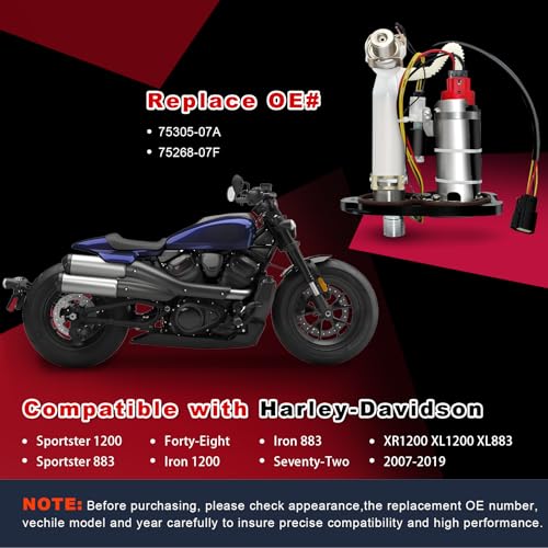 75305-07A 75268-07F Fuel Pump Assembly Compatible with Harley-Davidson