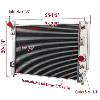 3 Row Aluminum Radiator+Shroud Fan for 2005-2013 Chevy Corvette 6.0 6.2L 7.0L V8, radiators,replacement radiator, aluminum radiator
