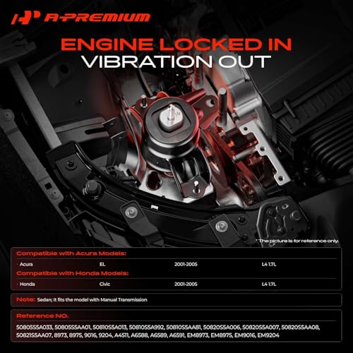 A-Premium Engine Motor Mount and Transmission Mount Kit, Set of 4 - style: Manual Transmission