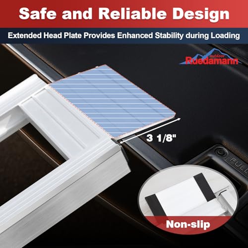 Ruedamann 1PC 6FT Folding Aluminum Motorcycle Ramp, 440 lbs Capacity - size: 1PC
