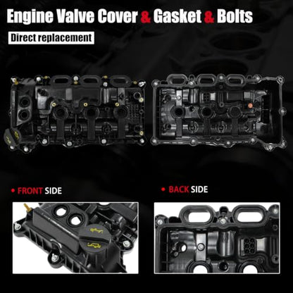 AUCERAMIC Left Engine Valve Cover Fit for 2017-2020 Ford F-150 2018-2021 Expedition 2018-2020 Lincoln Navigator 3.5L Replace# HL3Z6582G HL3Z6582B HL3Z6582D HL3Z6582E - size: Left Side Valve Cover