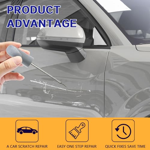 2 in 1 Touch Up Paint for Cars, Car Paint Scratch Repair - color: Silver