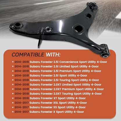 RK622856 Front Right Lower Control Arm Assembly Fits for 14-18 Subaru - size: Right Side