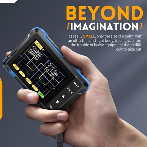 Handheld Digital Oscilloscope Multimeter, DSO152 2.8" TFT Kit - Portable Automotive Pocket Oscilloscope, 2.5MS/s High Sampling Rate, 200KHz Bandwidth, Trigger Function Auto/Normal/Single
