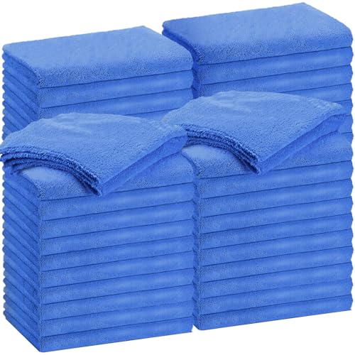 Shimeyao 30 Pcs 16 x 24 Inch Edgeless Microfiber Plush Towels for Cars Detailing Drying Wash Polishing Absorbent Cleaning Cloths, 500 GSM (Dark Blue) - color: Dark Blue, size: 16 x 24 Inch