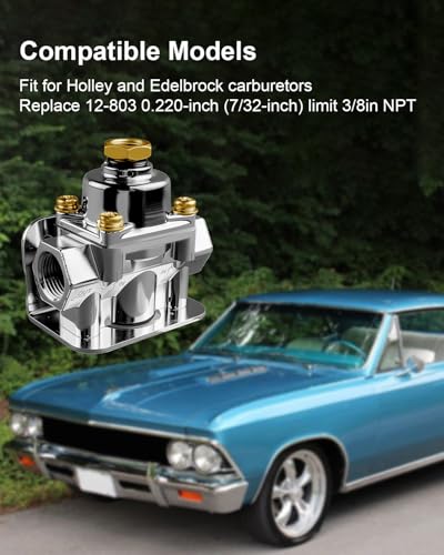 12-803 Adjustable Fuel Pressure Regulator Fit for Holley and Edelbrock