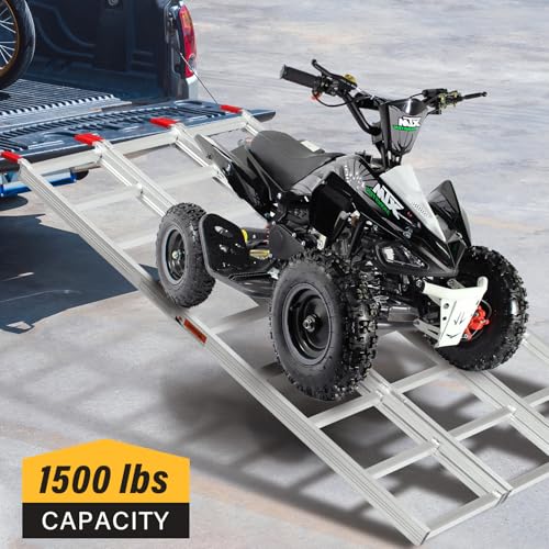 69"X50" Tri-Fold Aluminum ATV Mower Truck Loading Ramp,1500 lb Capacity
