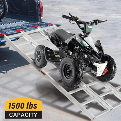 69"X50" Tri-Fold Aluminum ATV Mower Truck Loading Ramp,1500 lb Capacity