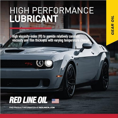 Red Line 57904 75W90 GL-5 Synthetic Gear Oil for Hypoid Limited Slip Differentials - 1 Quart (12 Pack)