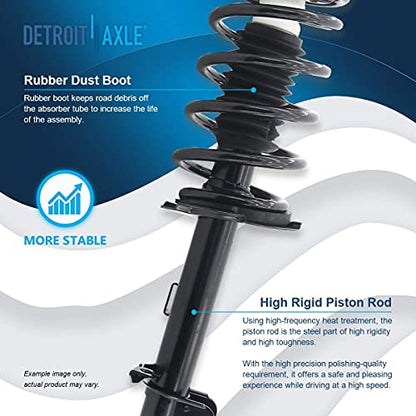 Detroit Axle - Front Struts Lower Control Arms for 2005-2012 Ford Escape - size: 4CQ2501170/Big Kit