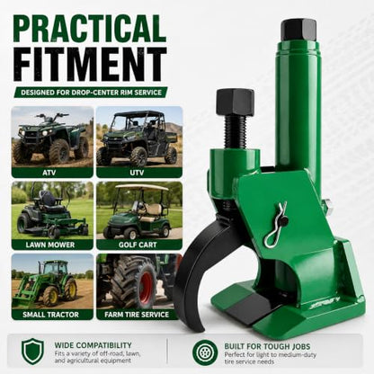 Manual Tire Bead Breaker Tool for ATV, UTV, Motorcycle & Mower Use - color: GREEN